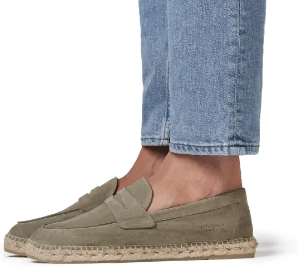 FRED MARTIN COLLECTION, Mocasiness en daim avec semelle en sparte et doublure en cuir pour homme 40 EU Daim Sage Suede