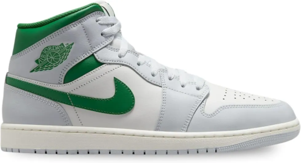 NIKE Air Jordan 1 Mid DQ8426142, Basket 44.5 EU Ummit Blanc Platine Pur Voile Vert Pin