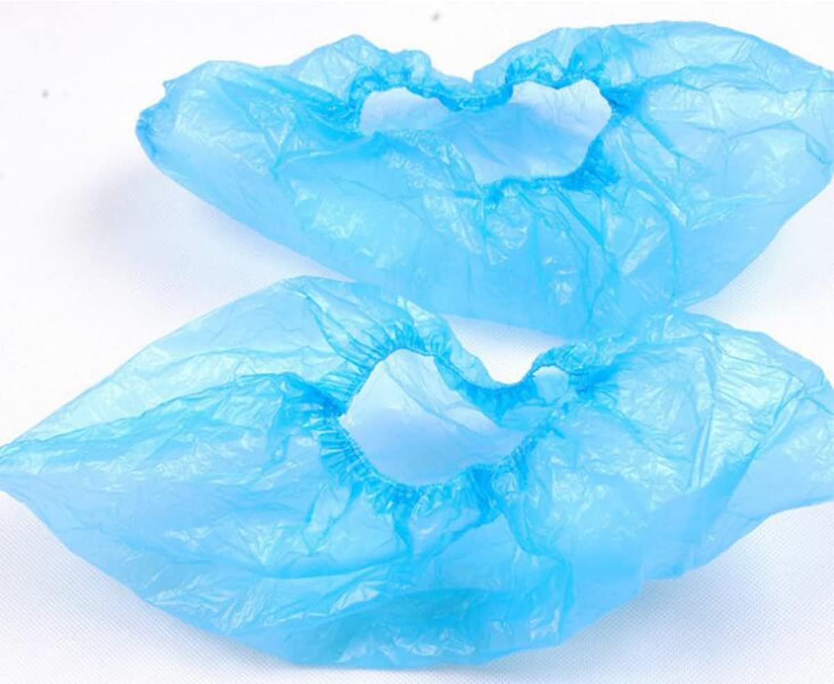 Lot de 100 Surchaussures jetables protège chaussures Couvre-chaussure plastique (100) 100 Pcs