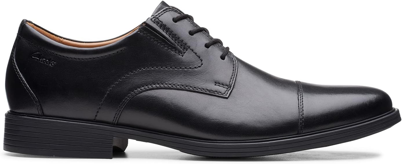Whiddon Plain, Oxford Plat Homme 48 EU Cuir Noir