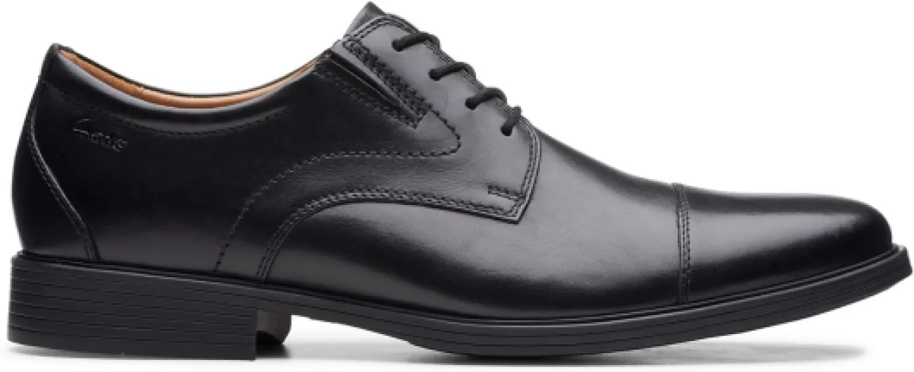 Whiddon Plain, Oxford Plat Homme 48 EU Cuir Noir