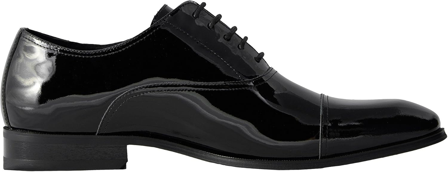 Florsheim Tux Cap Toe Tuxedo Formal Oxford Tissu OxfordHomme 47 EU Vernis Noir