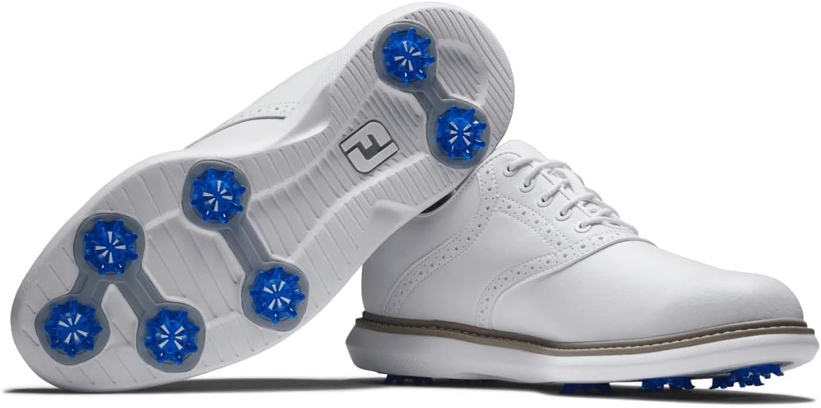 FootJoy Homme Traditions Chaussure de Golf 42.5 EU Large Blanc