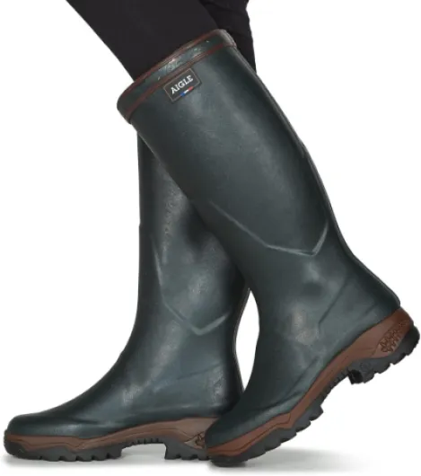 Aigle PARCOURS 2 – Bottes en Caoutchouc anti-fatigue Homme - Idéales chasse, travail et agriculture - Confort longue durée - 100% imperméables - Fabriqué en France 44 EU Bronze