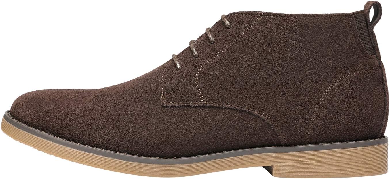 Bottes Hommes Elégante Bottines Chukka avec Doublure Respirante Confortable 44.5 EU Marron Foncé