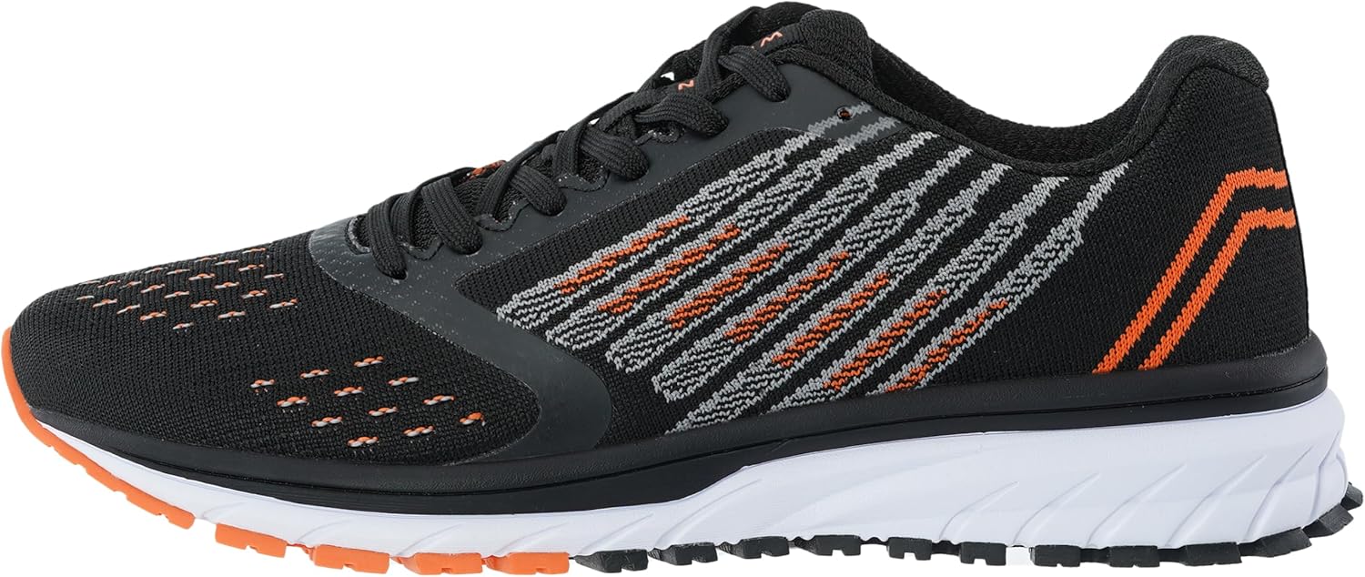Chaussures de Sport Running Basket Homme Femme Course Fitness Respirantes Sneakers 43 EU Orange Noire