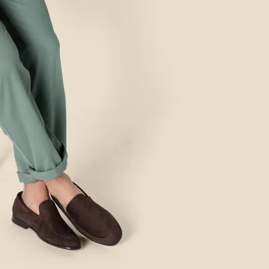 Homme Mocassins Vénitiens 45 EU Brun Simili Suède