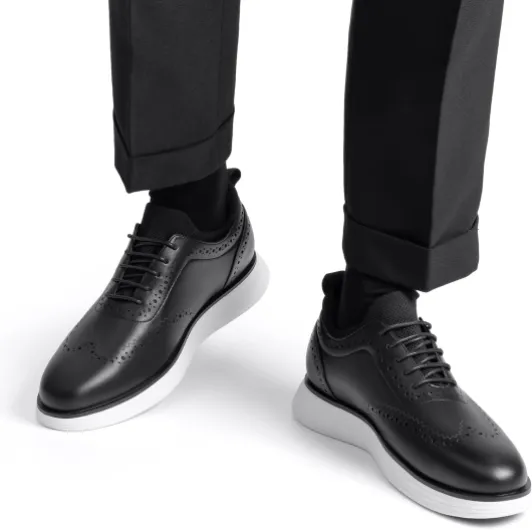 Hommes Chaussures Oxfords Derby Chaussure Ville Homme pour Bureau Costume Mariage 43 EU Noir